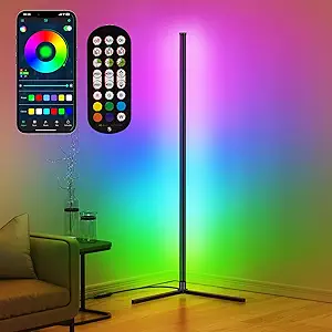 LED Corner Lamp, RGB Corner Floor Lamp with APP and Remote Control