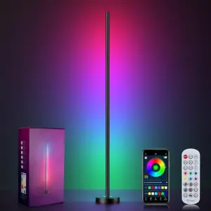 Corner Floor Lamp, LED Corner Lamp with App and Remote Control