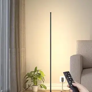 Dimmable Corner Light,18 W Floor Lamp Perfect for Living Room, Bedroom, Home Office, 7 Color Temperature 3000K-6000K (Black).