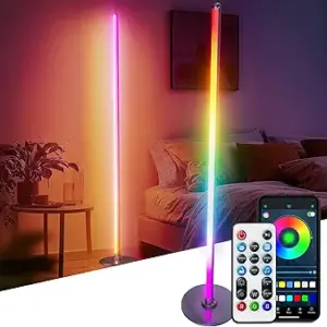 Smart LED Floor Lamp, Modern Led Floor Lamp with Remote, Voice & App Control, Music Sync, 16 Million Color Changing