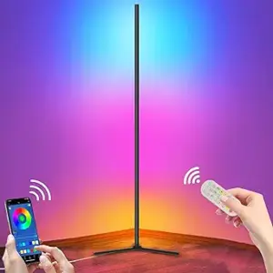 Music Sync&Timing, Modern Standing Lamp with App and Remote Control, Suitable for Bedroom and Gaming Room