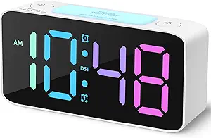 Cadmos Super Loud Alarm Clock for Heavy Sleepers Adults,Digital Clock with 7 Color NightLight