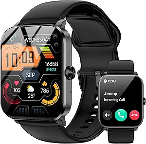 Smartwatch for Men Women (Answer/Make Calls), Fitness Watch with Heart Rate/Sleep/IP68 Waterproof/120+ Sports Modes/Spo2 Monitor, Pedometer, Android Smart Watch for Android iOS