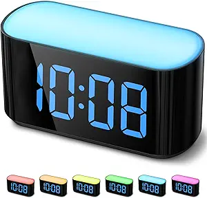 HOUSBAY Digital Alarm Clock for Bedrooms - Large Display Easy to Read Across The Room